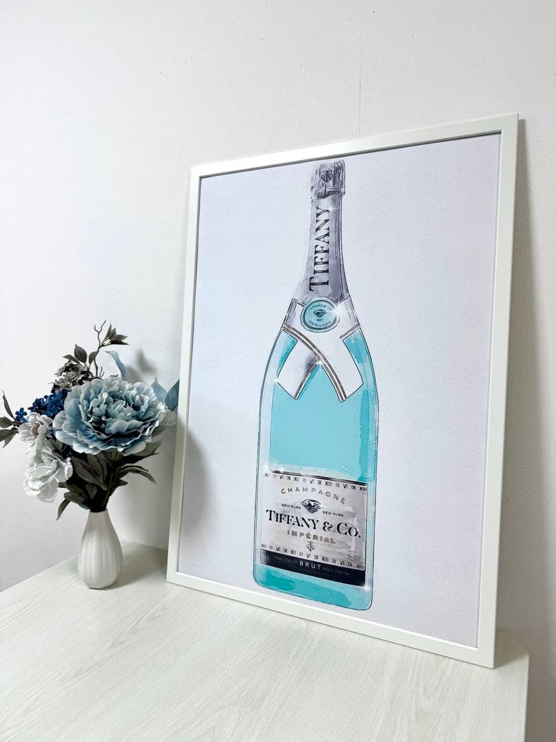 No.255フレーム付きキャンバスアート　ブランドアートポスター　Tiffany