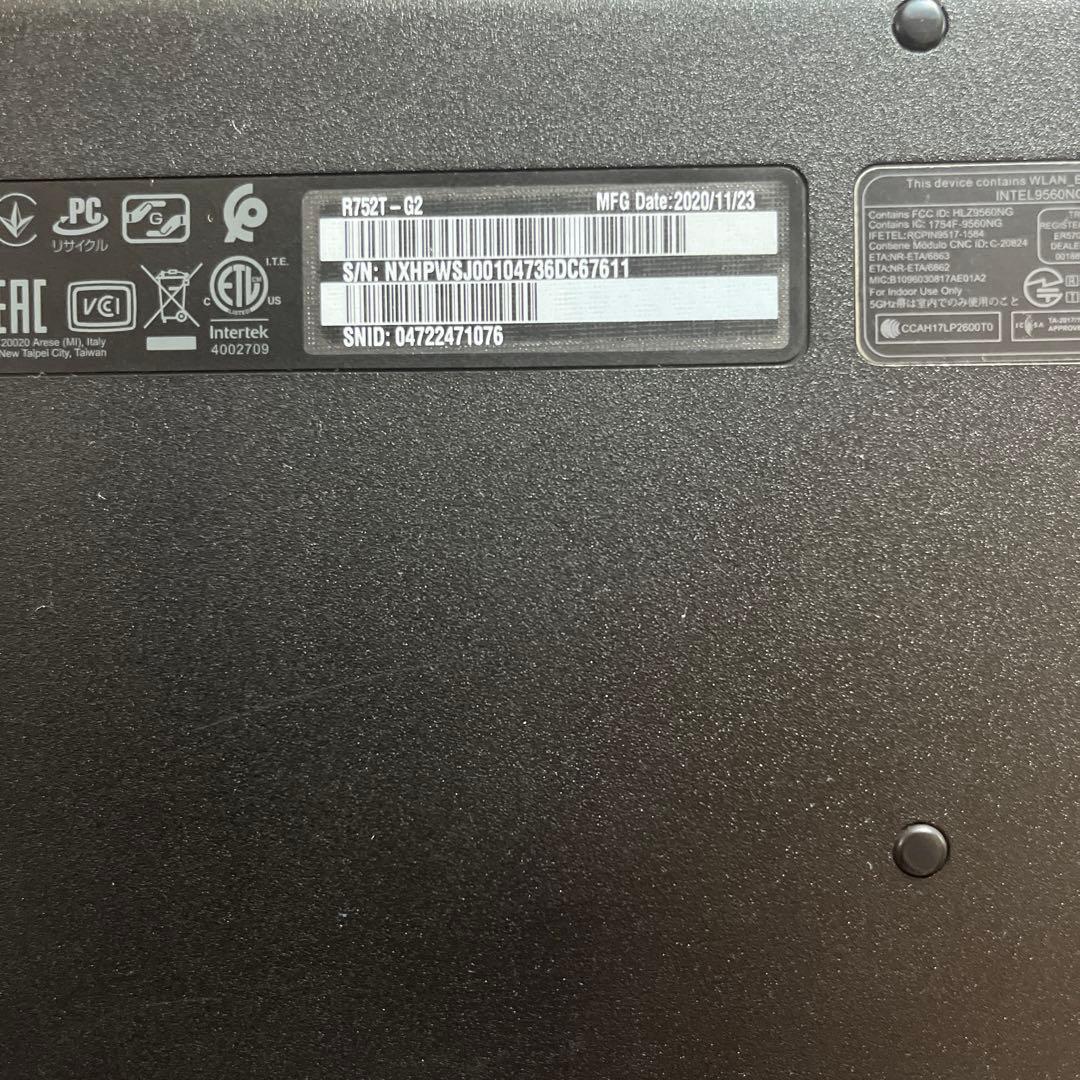 Chromebook本体 chrome book acer r752