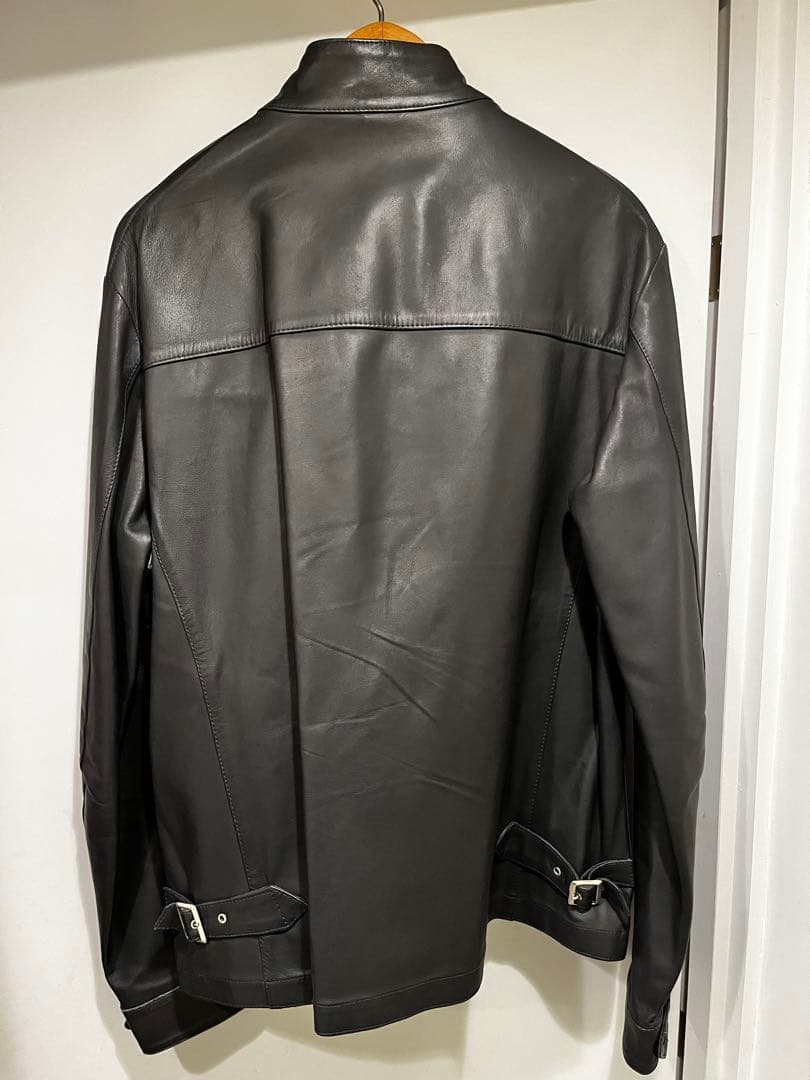 y*屋様 CINQUANTA／チンクワンタ グレー レザー シングルライダースジ