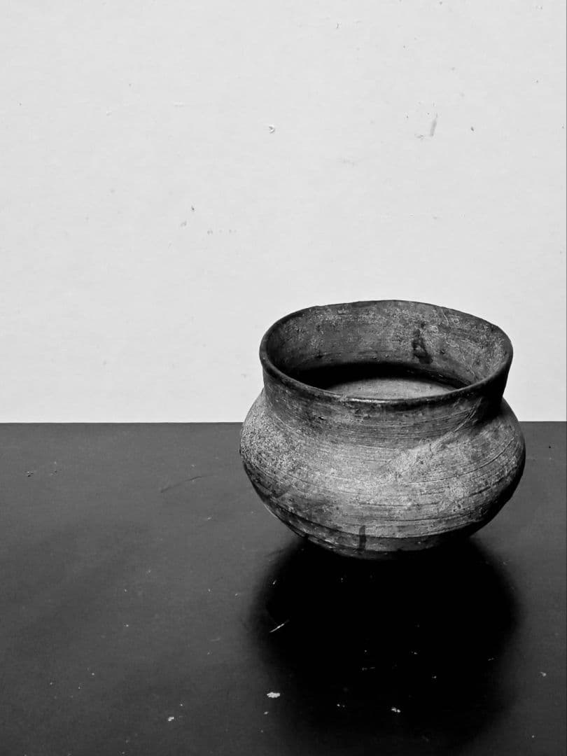 須恵器小壺　古墳時代　塩笥茶碗　考古発掘品　古美術　古代の器　土器　花呼ぶ器