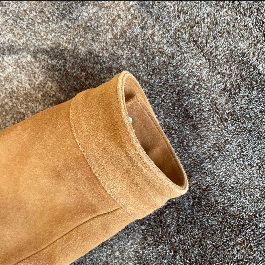 UNKNOWN スエード トラッカー ジャケット 月桂樹ボタン 2XL 牛革