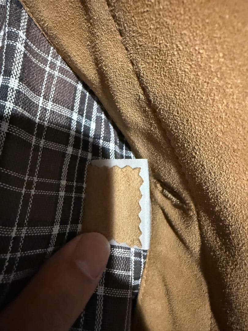 UNKNOWN スエード トラッカー ジャケット 月桂樹ボタン 2XL 牛革