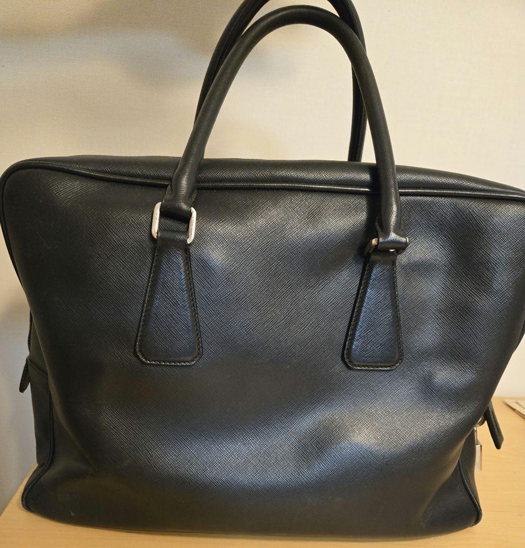 PRADA プラダ ビジネスバッグ サフィアーノレザー ネイビー 美品！！