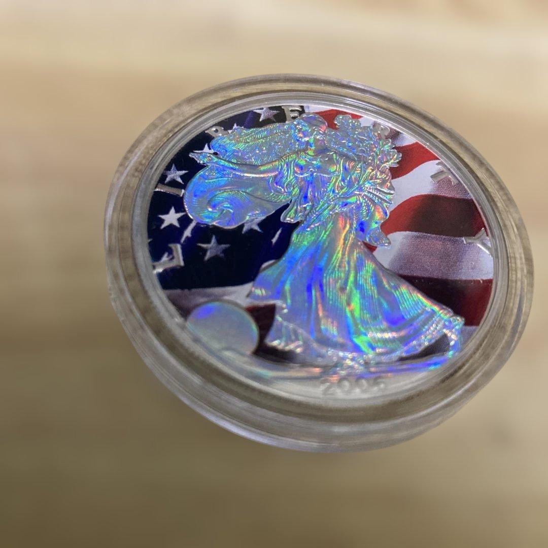 イーグル銀貨　ホログラム