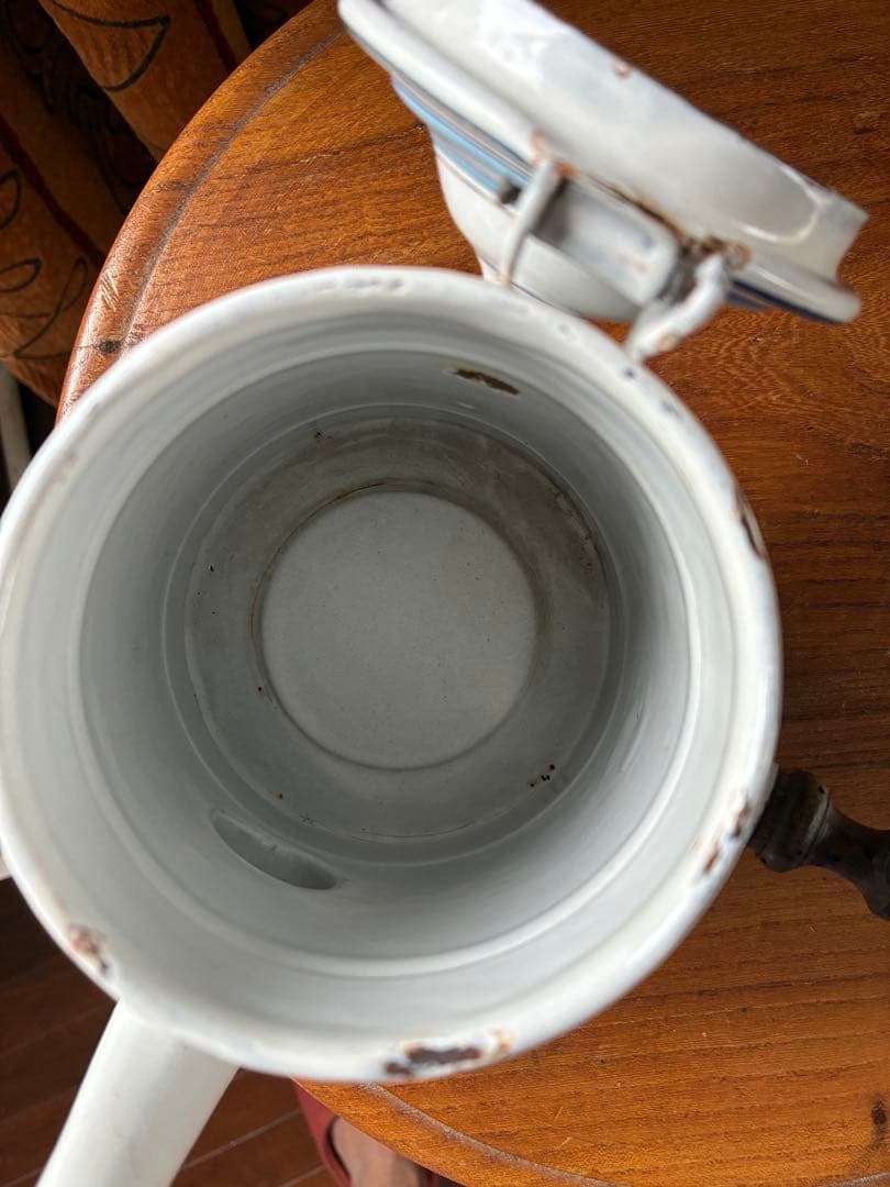 フランス　アンティーク　ホーロー　ポット　ショコラティエール　エトワール社　レア