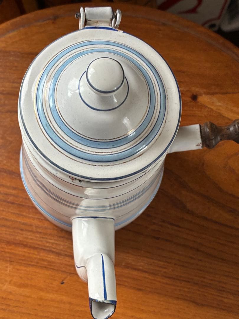 フランス　アンティーク　ホーロー　ポット　ショコラティエール　エトワール社　レア