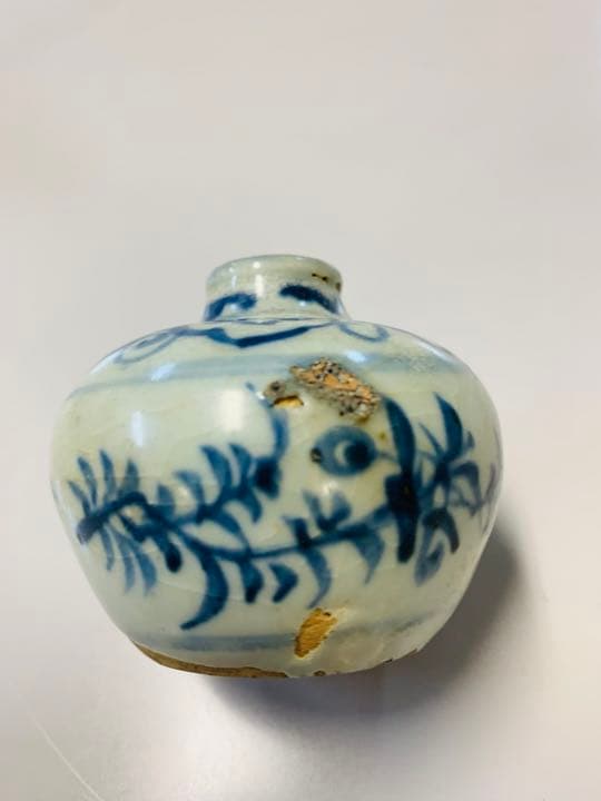 中国元時代晩期&明時代早期の染付(青花)お茶入れ