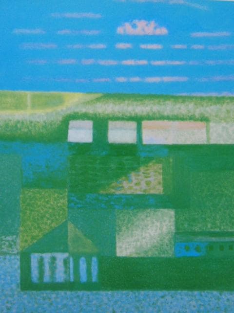 北村綱義、春、希少な画集より、新品高級額・額装付、状態良好