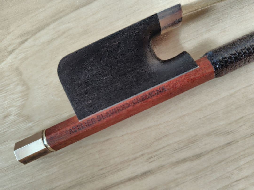 チェロ弓 SLAVIERO ATELIER 銀黒檀 製作証明書付