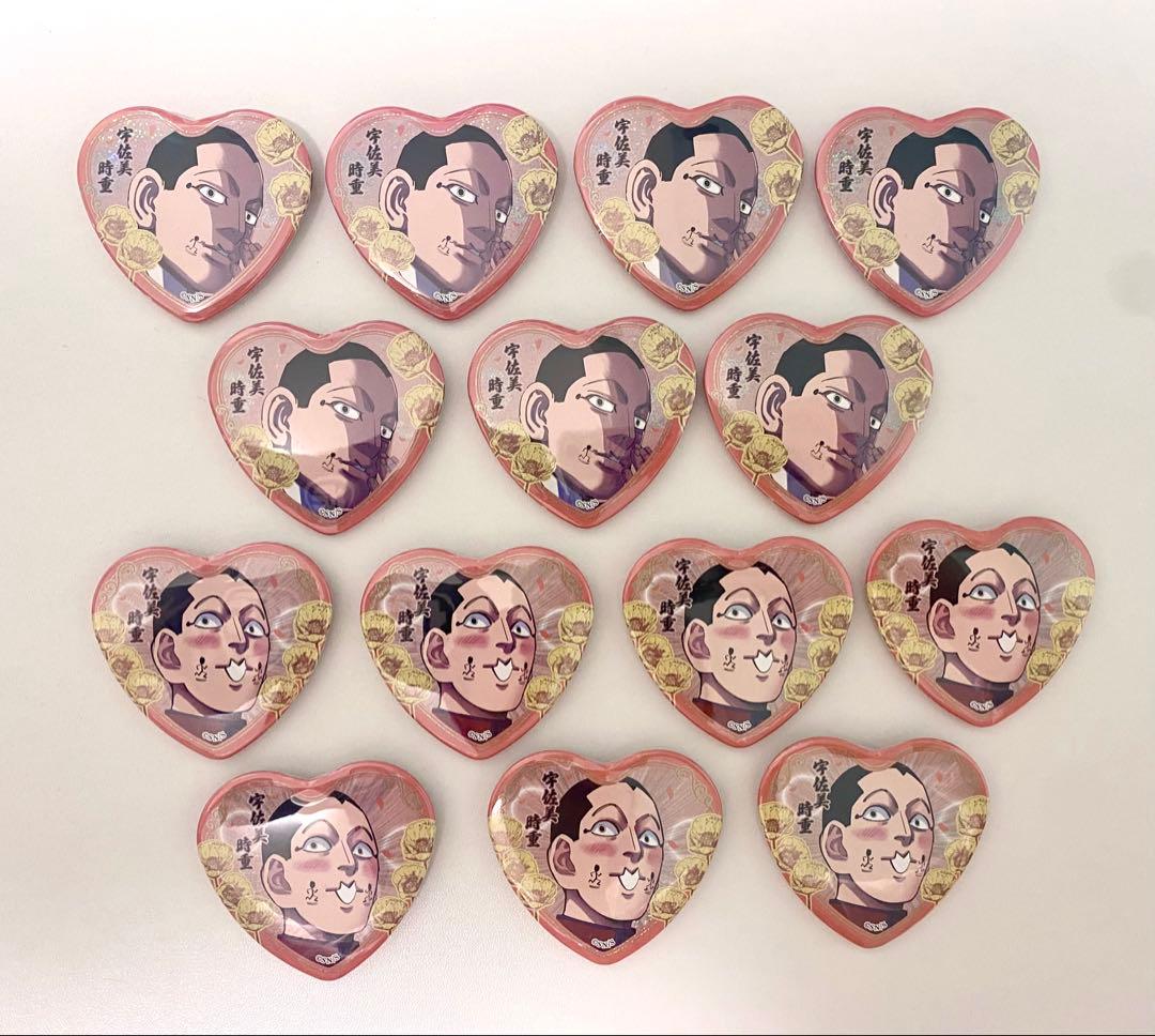 ゴールデンカムイ 愛です 缶バッジ 宇佐美時重 14個セット（おまけ付き）