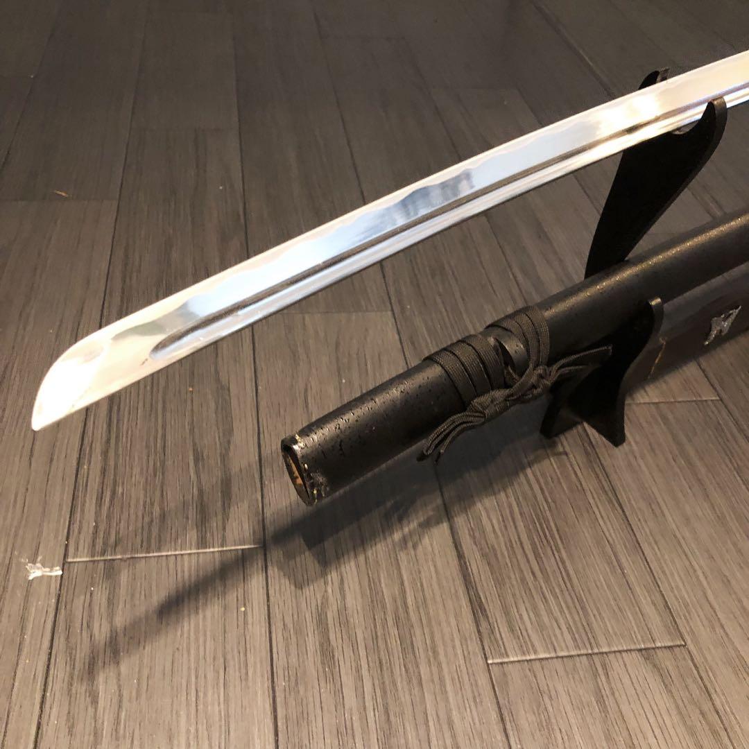 黒　模造刀　樋有刀身　黒拵え　モダン刀