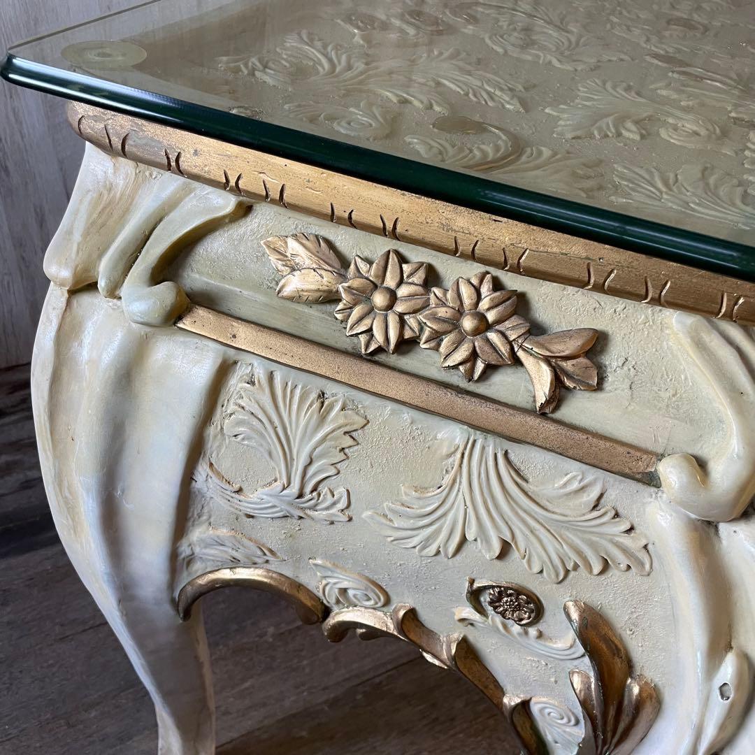 ロココ調 猫脚 アンティーク コンソールテーブル フランス家具 センターテーブル