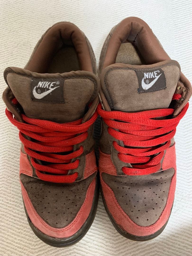 Nike スエード スニーカー ブラウン/レッド 通称つま赤　BISON