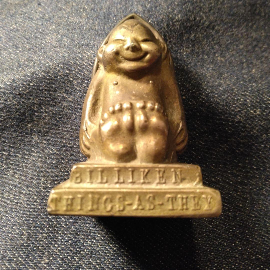 古い　ビリケンさん　置物　戦前　骨董　アンティーク　縁起物　開運