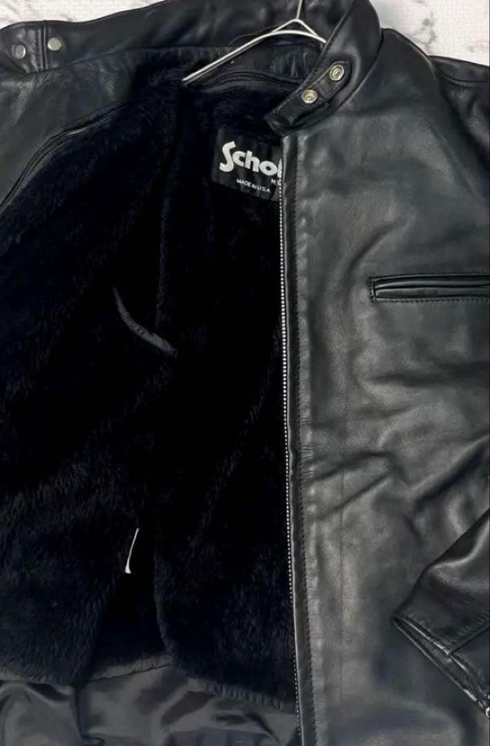 [美品]schott 641シングルライダース 46