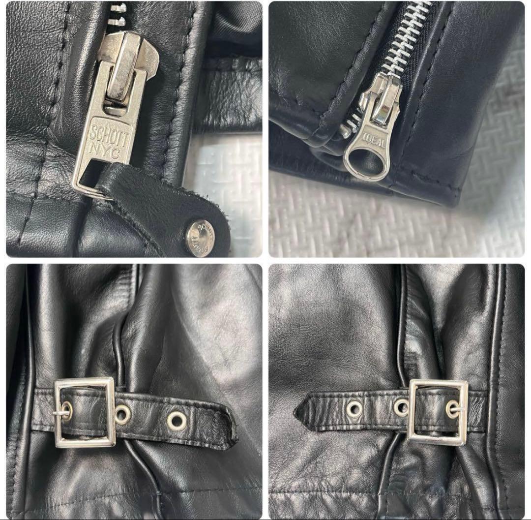 [美品]schott 641シングルライダース 46
