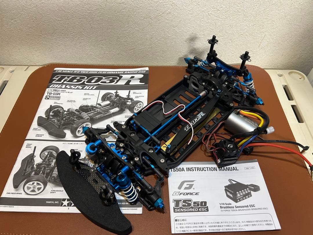 デン！タミヤTB-03R シャーシキット RC装置セット　ラジコンカー