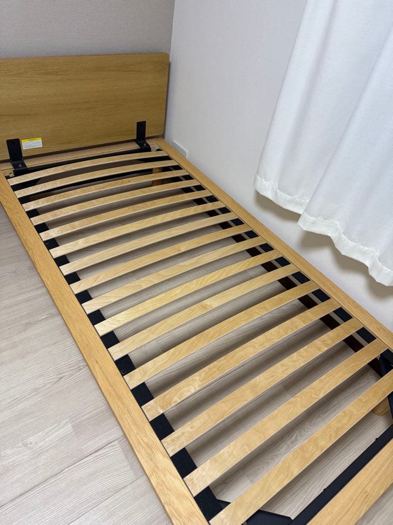 無印良品 木製シングルベッドフレーム ヘッドボード付