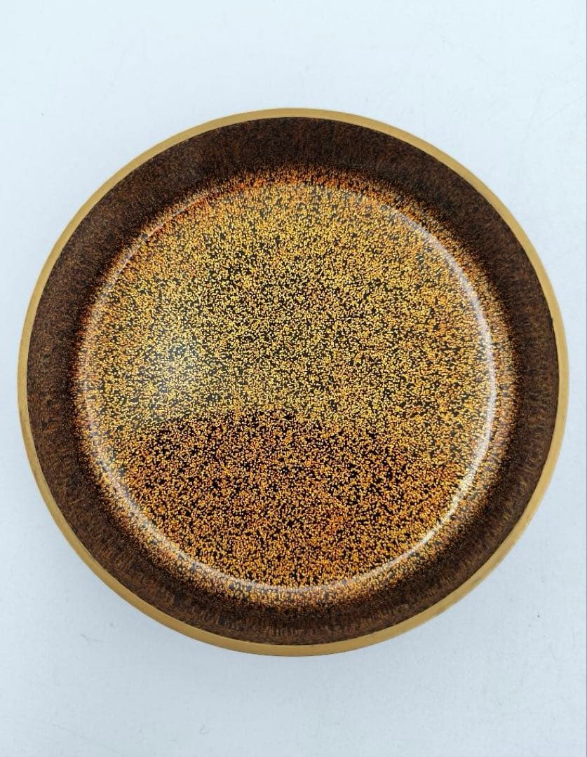 b905【新品・未使用】大平棗 おしどり 鴛鴦　内梨子地 田崎昭一郎 木箱 茶道