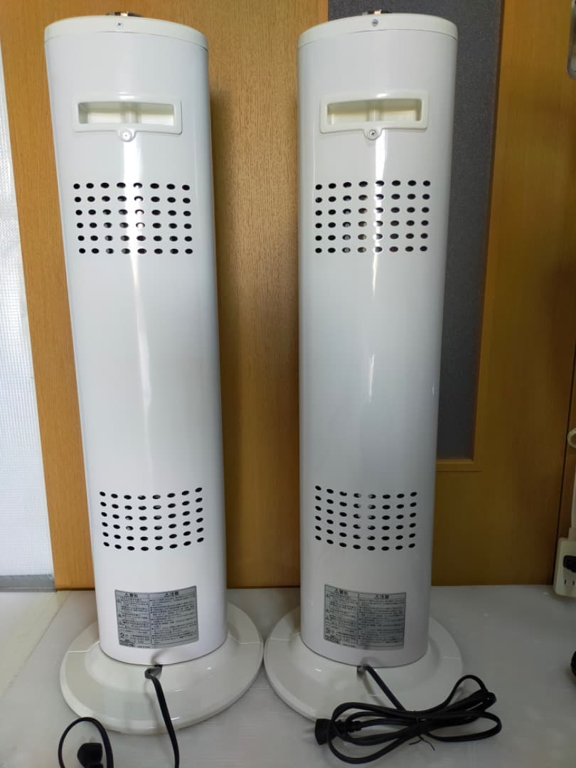 2台 コイズミ 電気ストーブ 900/450W ホワイト KKH-0922/W