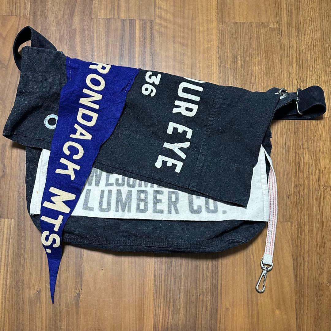 gotohollywood ショルダーバッグ　 ブラックデニム　フラッグ