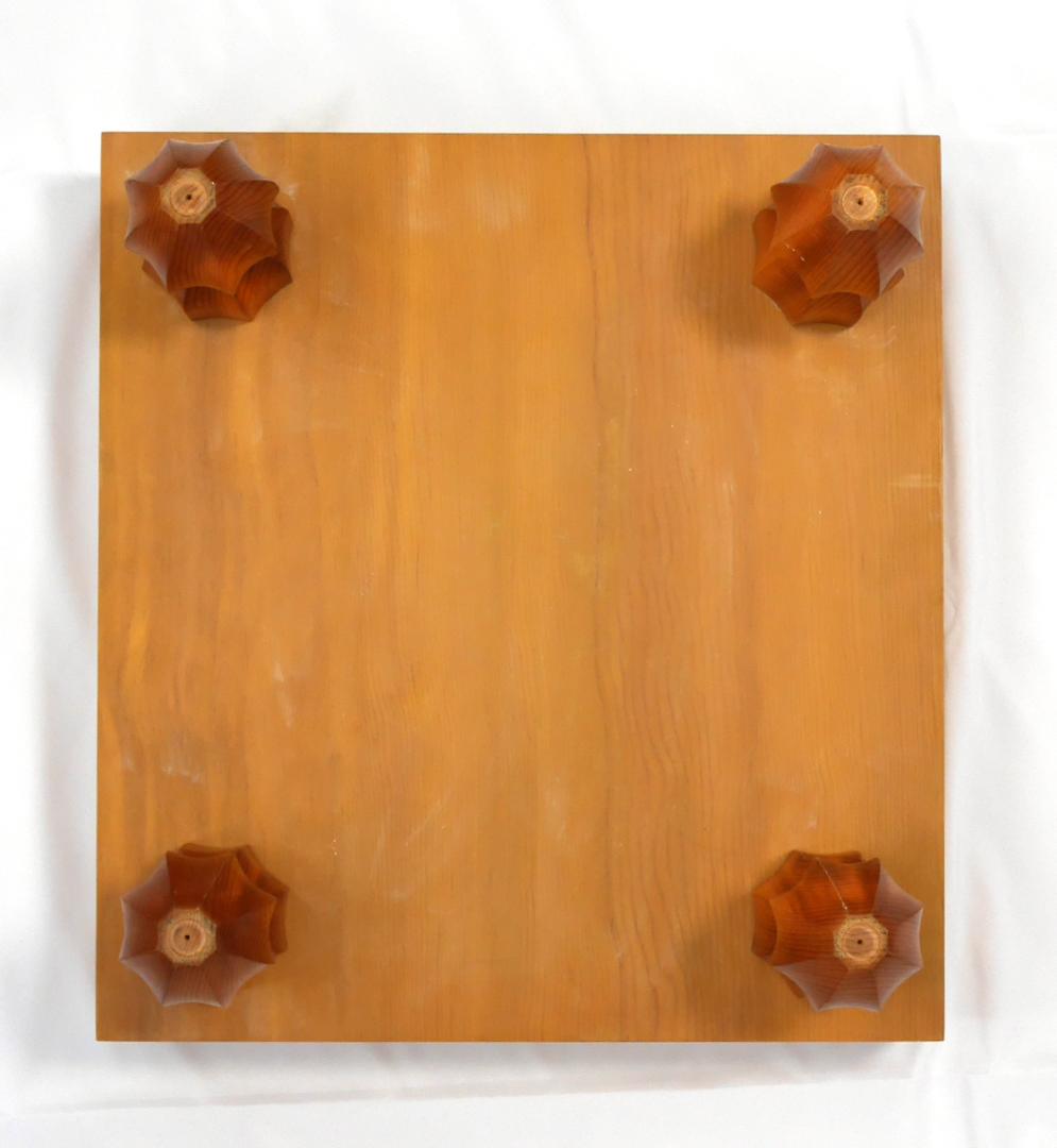 【2回使用】碁盤脚付 30号 19路盤 碁笥・碁石付き 新かや材製