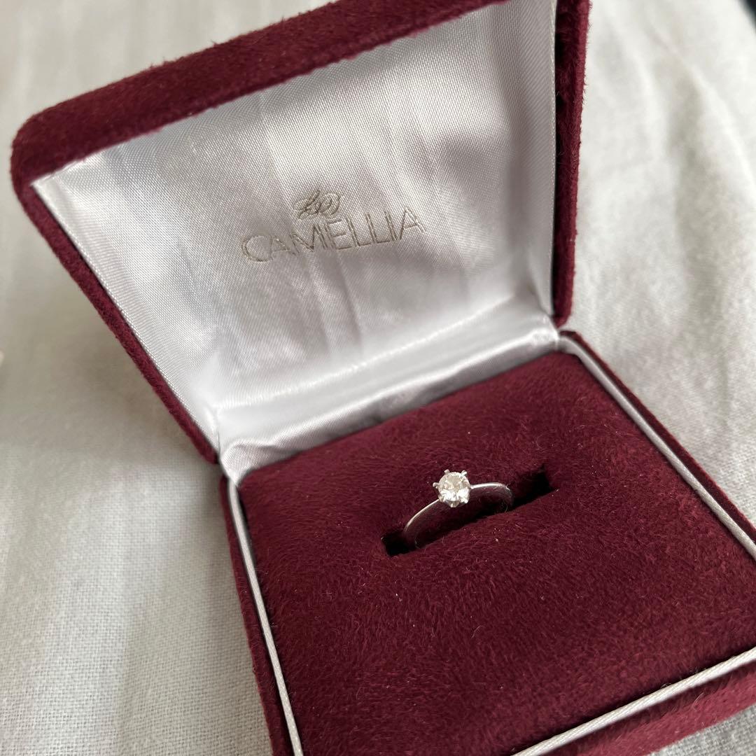 ダイヤモンドリング8号〜9号婚約指輪エンゲージリング0.34プラチナ