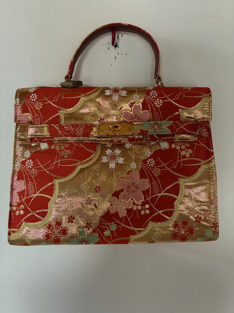 リボン　帯リメイク ハンドバッグ 和装 洋装兼用