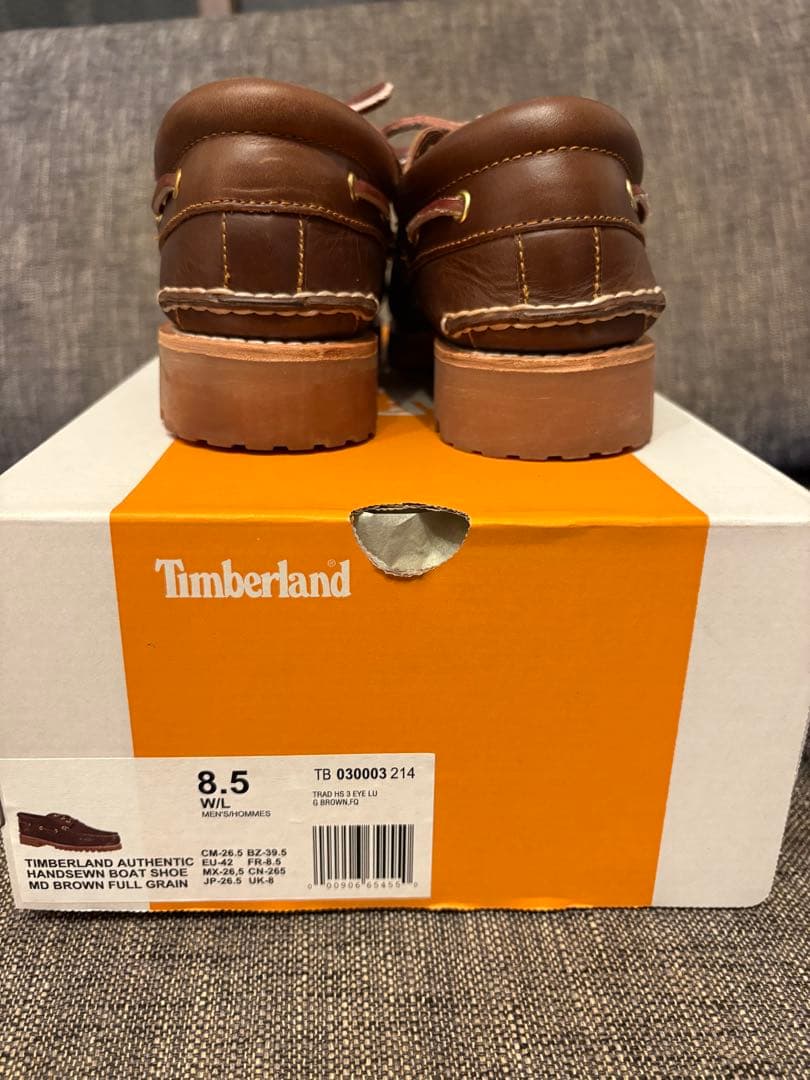 Timberland デッキシューズ 8.5 ブラウン　3eye 3アイ26.5