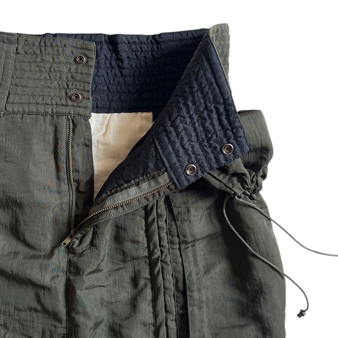 80s I.S. イッセイミヤケ 巾着ポケット ナイロン カーゴ スカート 稀少