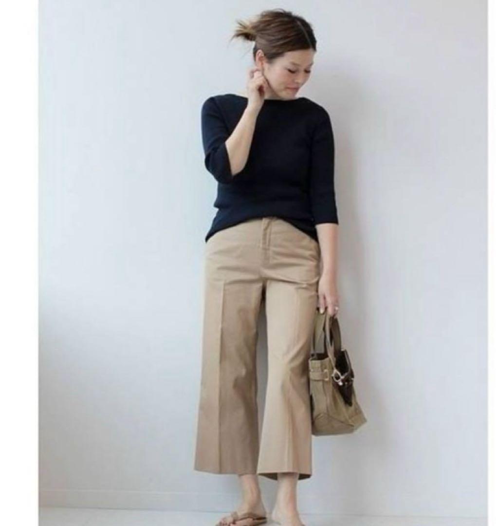 【美品】MADISON BLUE マディソンブルー★ベージュ ワイドパンツ 02