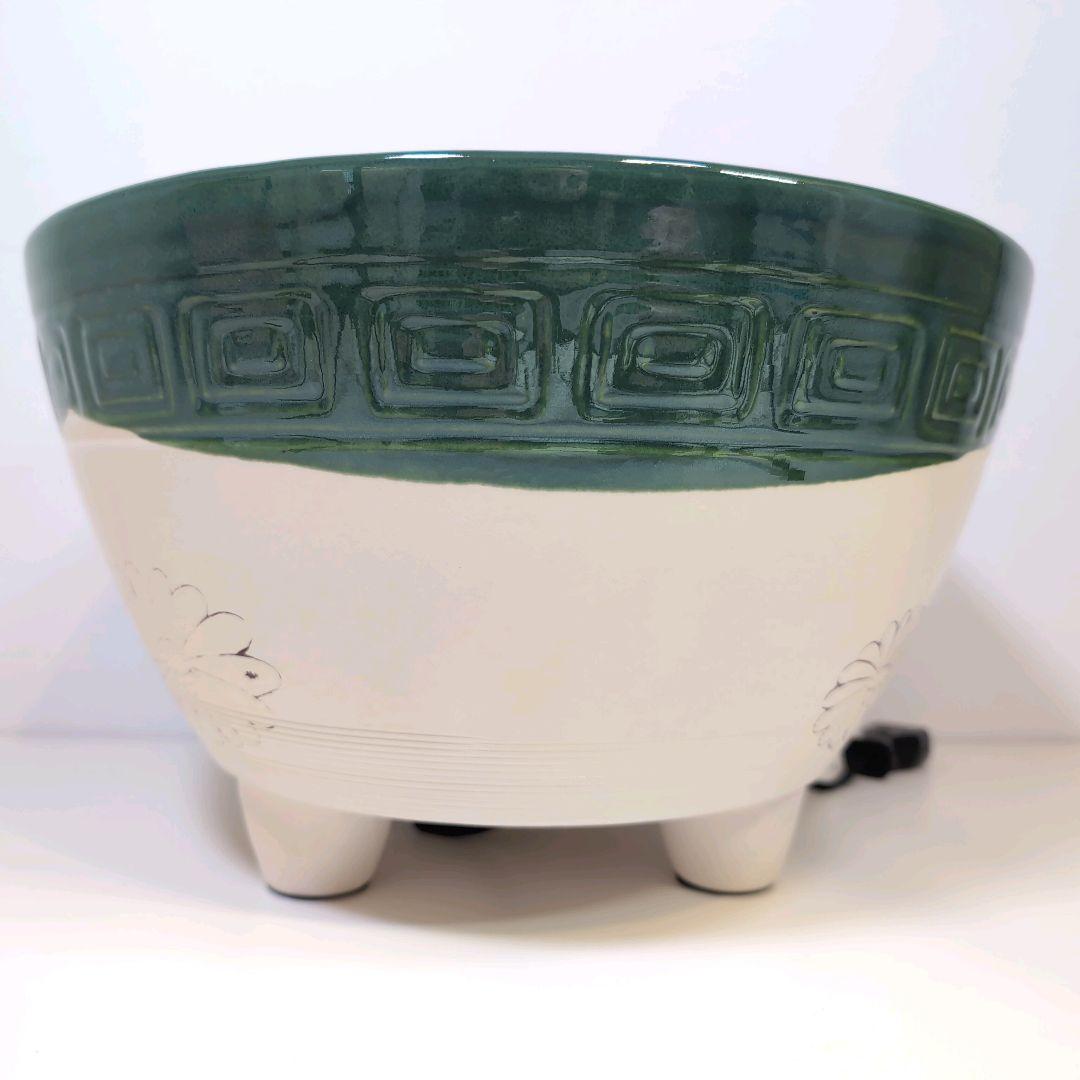 【未使用】 製造中止 野々田製 織部 電熱風炉 紅鉢型 裏千家向