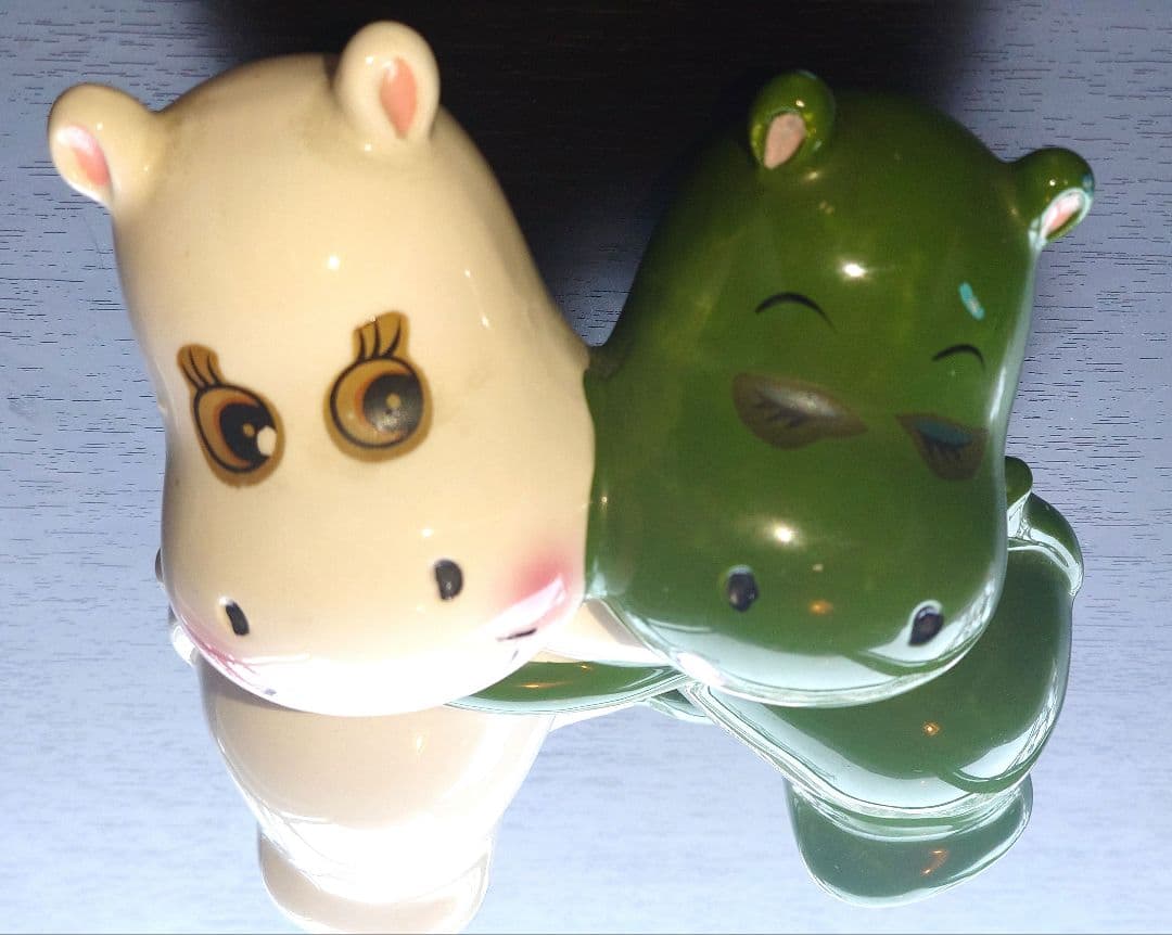 主観 無版権　ムーミン ＆ノンノン　陶器貯金箱　ネット検索しても唯一無二