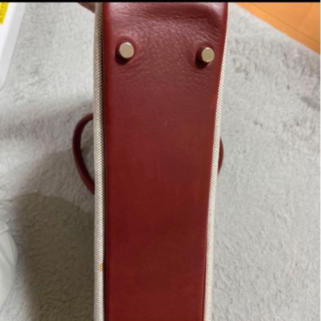 HERMES エルメス　バッグ プリュムドッグ　新品　コットン赤とベージュ