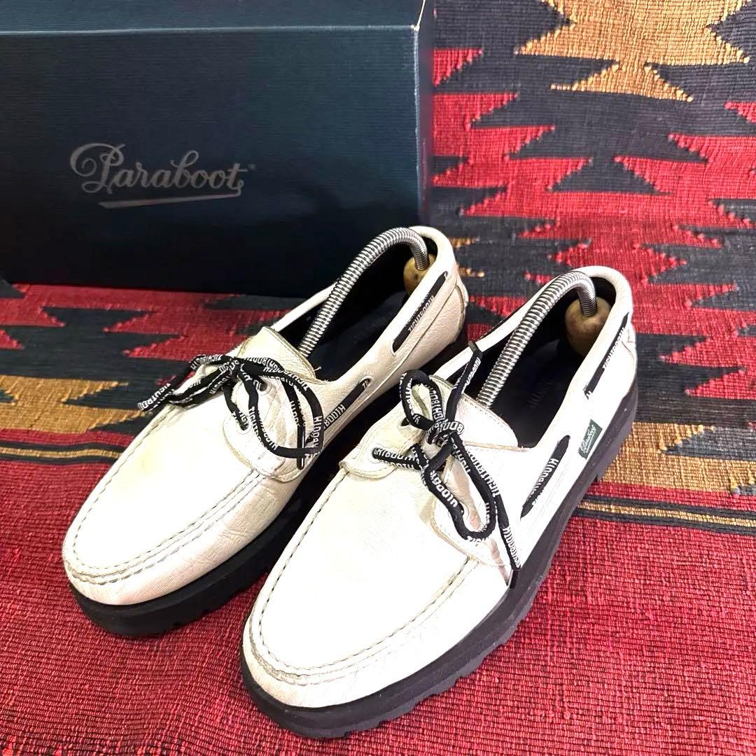 美品　タイトブース　パラブーツ MARO ホワイト　サイズ　UK8