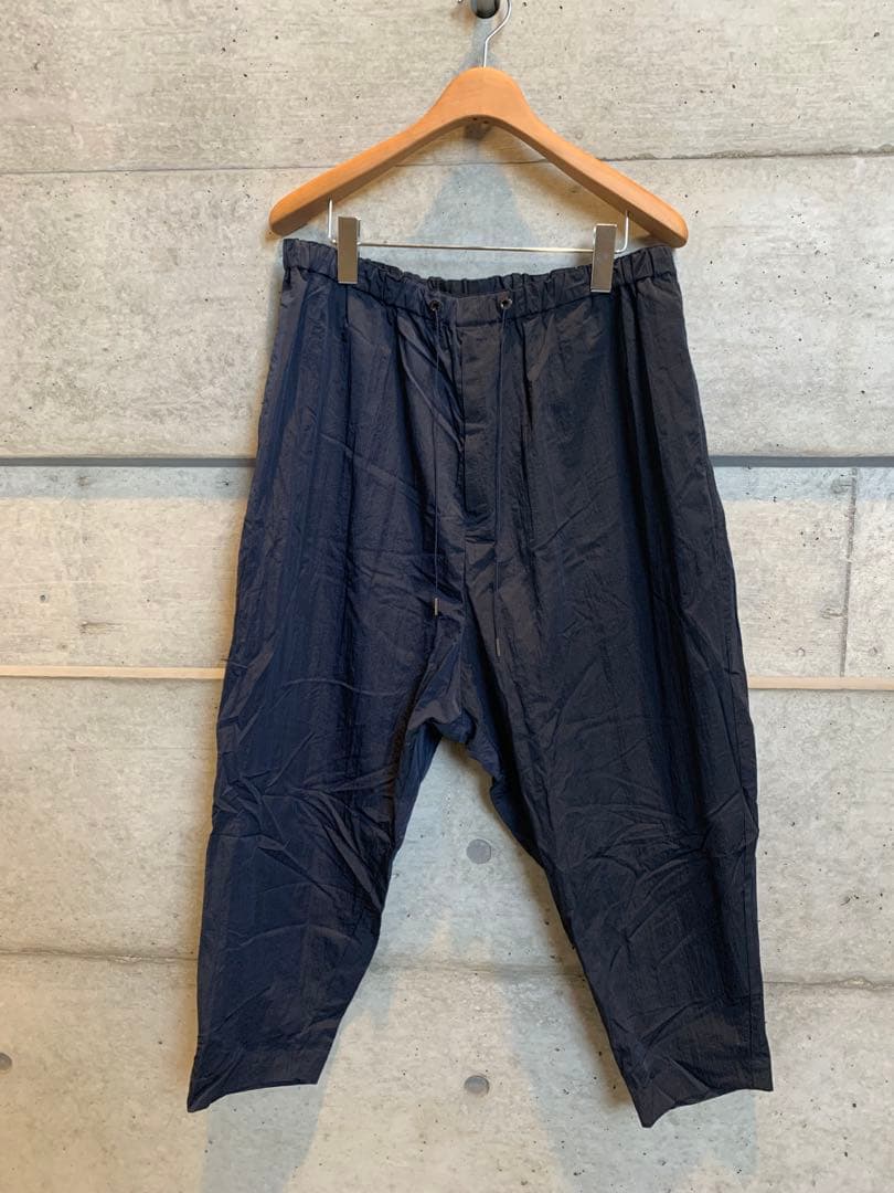 【美品】FUMITO GANRYU ネイビーブラック サルエル テーパード XL