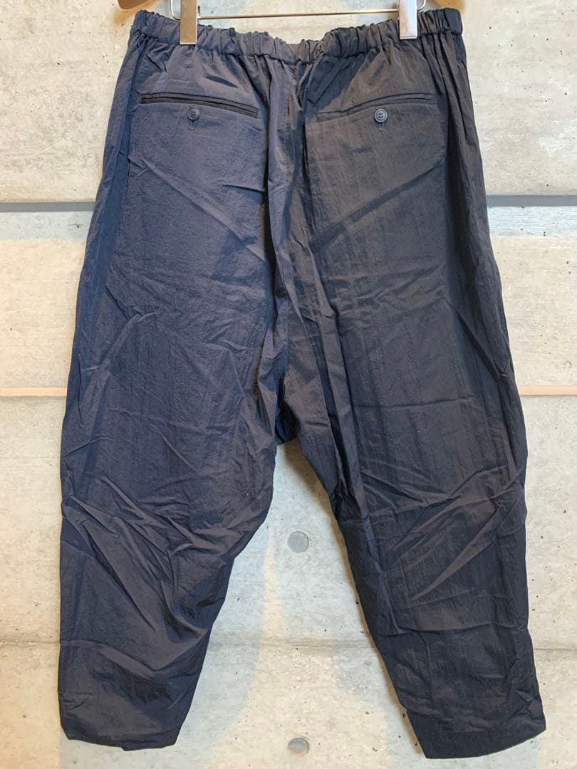 【美品】FUMITO GANRYU ネイビーブラック サルエル テーパード XL