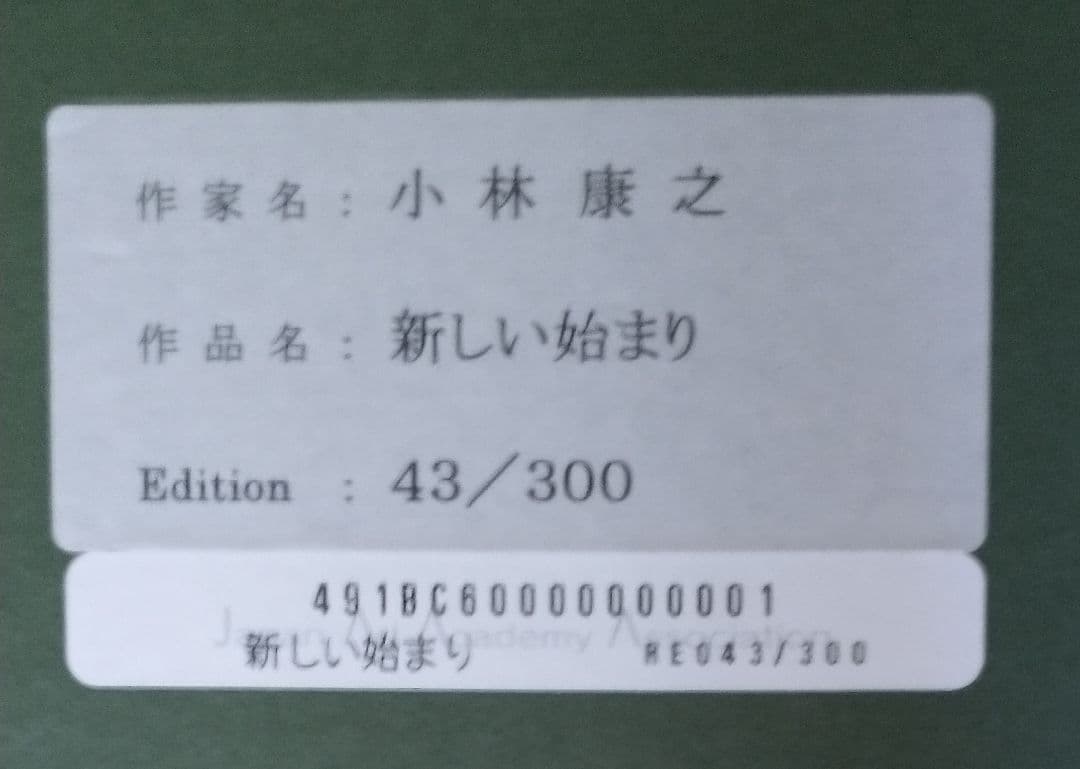 小林康之「新しい始まり」