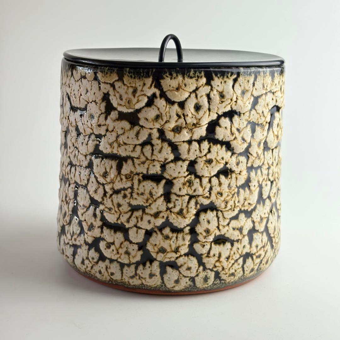 山本正年 斑文釉 水指 共箱 茶道具