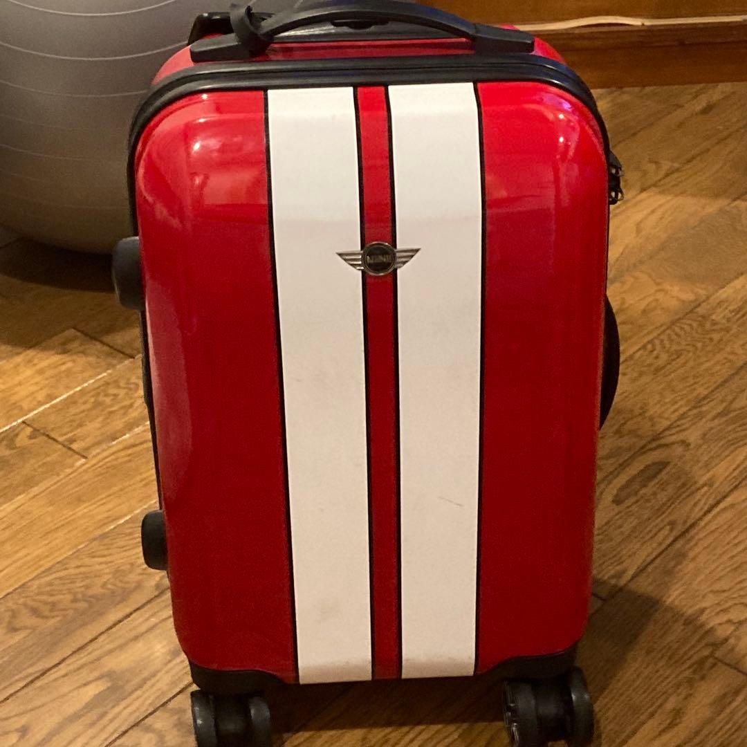 レア　BMW MINI ストライプキャリーケース レッド