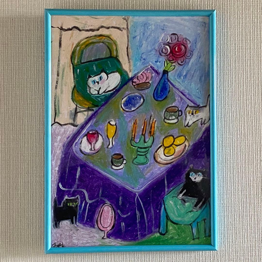 絵画 。手描き【夢の中で目が覚めた午後】