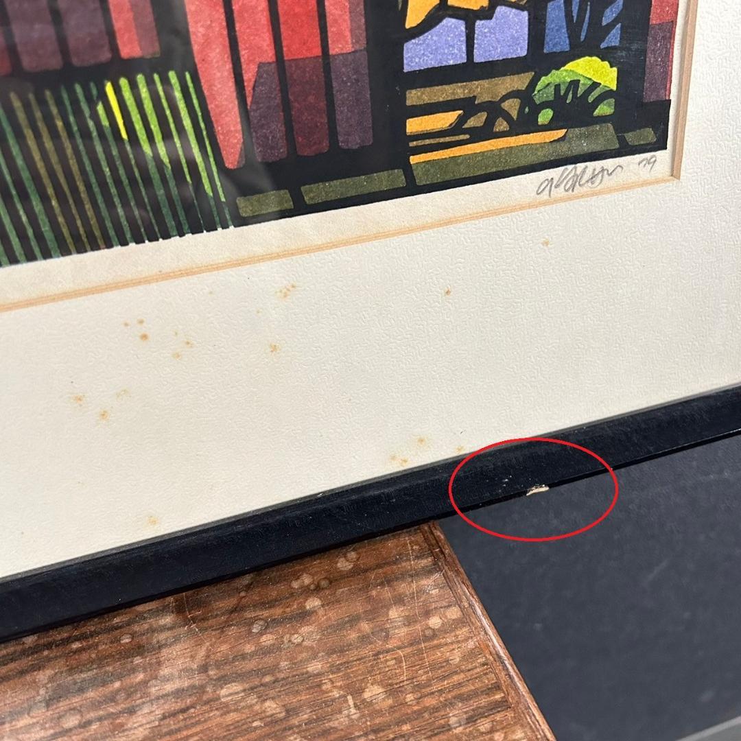 クリフトン・カーフ「ICHIRIKI～」木版画 直筆サイン入 1979年 京都