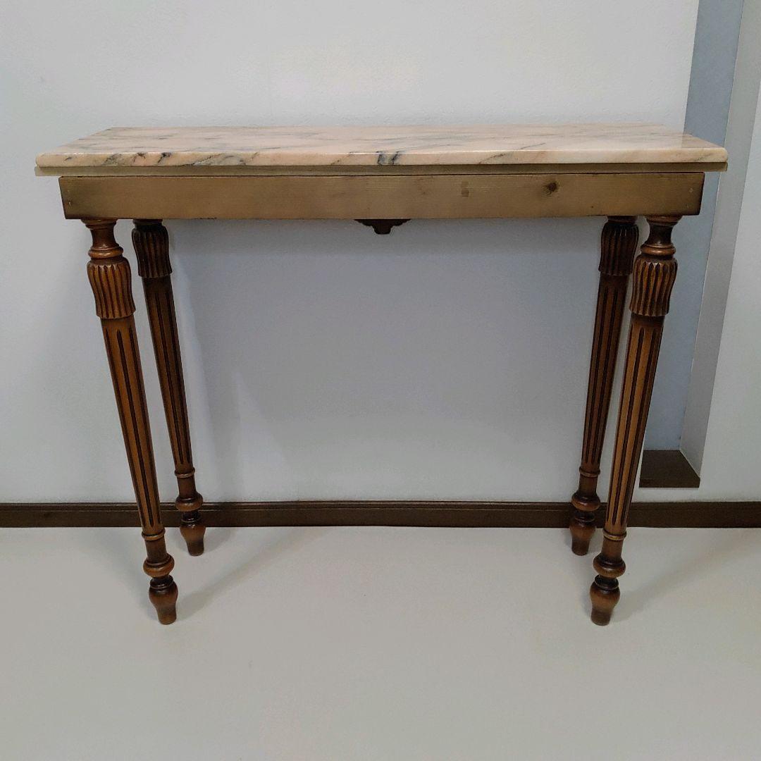 コンソールテーブル サイドテーブル イタリア製 クラシック 彫刻 大理石