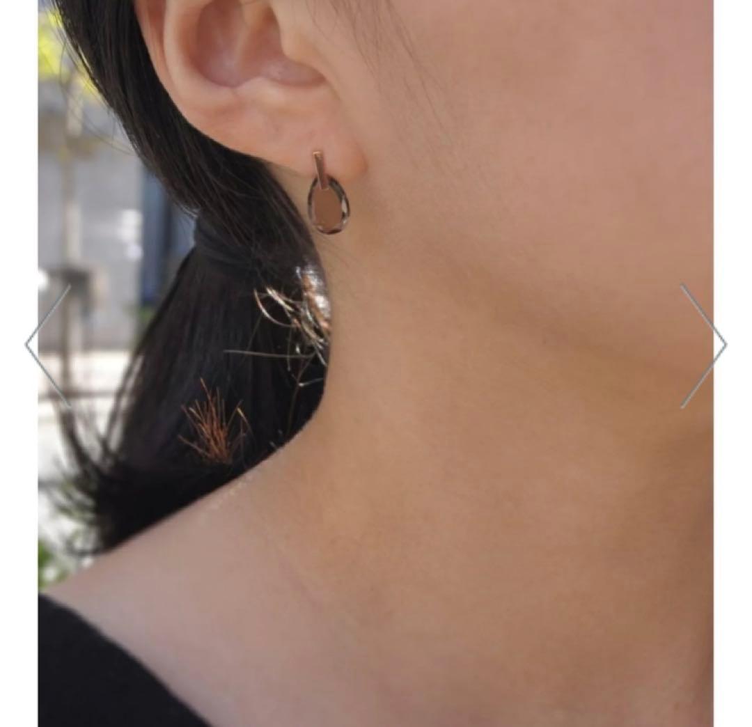 anq. K10 スモーキークォーツ ピアス 現行品