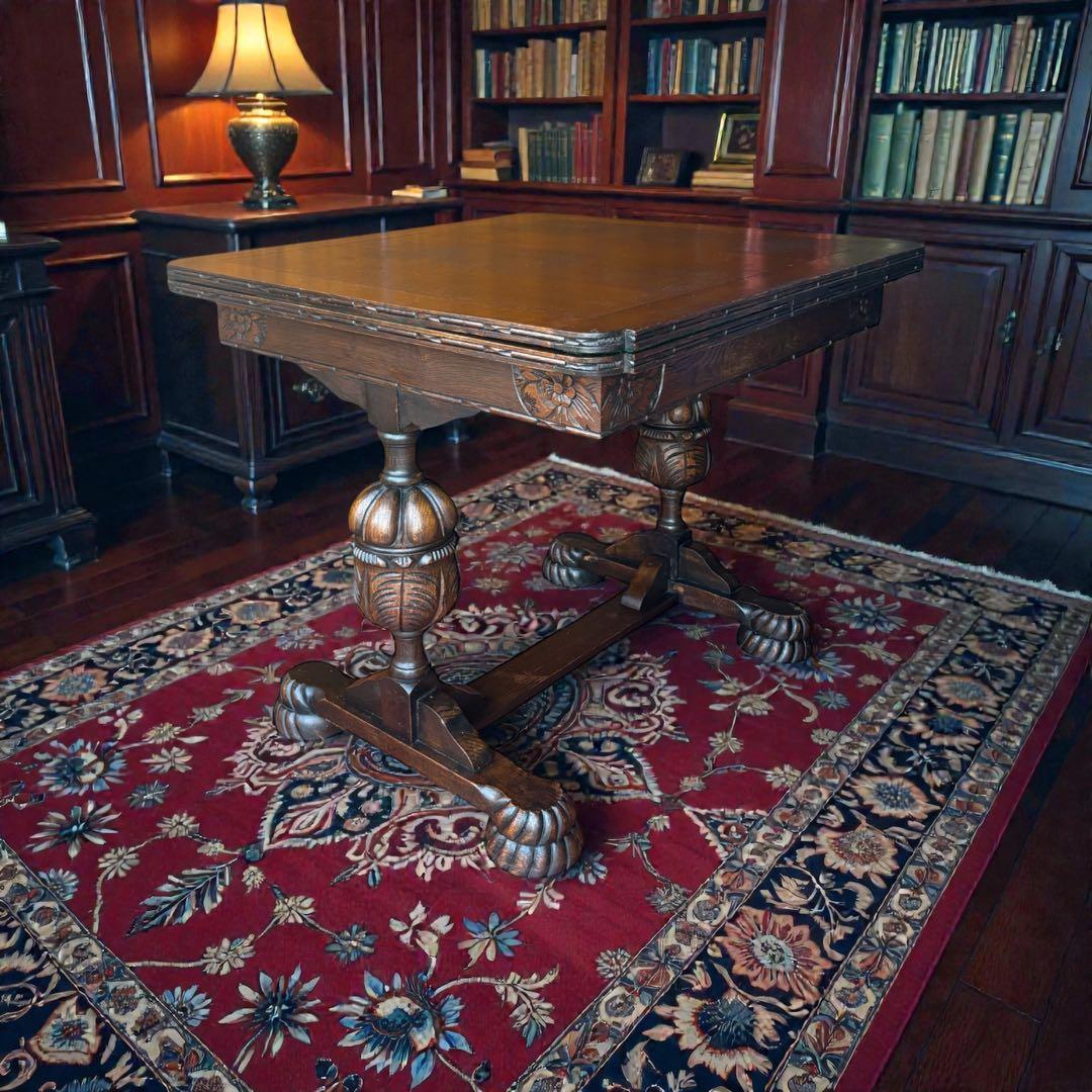 イギリス ダイニングテーブル バルボスレッグ 1920年 アンティーク オーク材