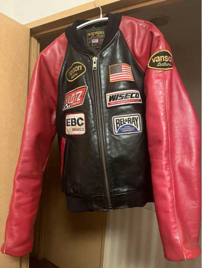 バンソンUSA製 レーシングジャケット シングルライダース ジャケット ブラック