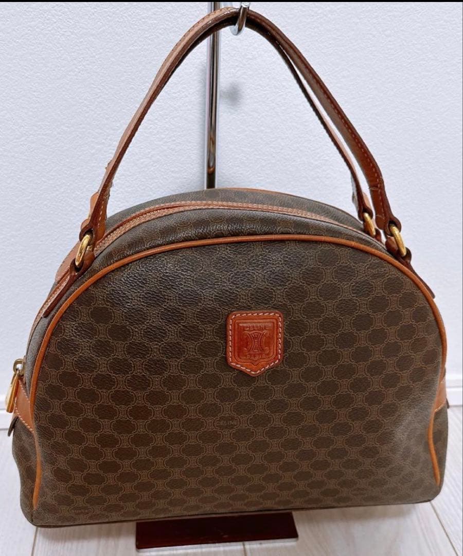 セリーヌ　CELINE マカダム　ドーム型ハンドバッグ