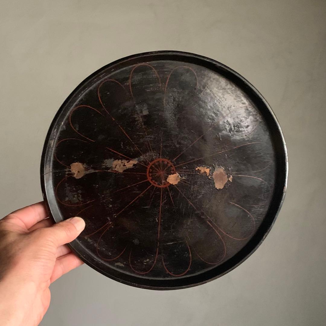 朽木塗 盆 朽木盆 No.2 枯れ盆 古美術 古道具 アンティーク やつれ盆