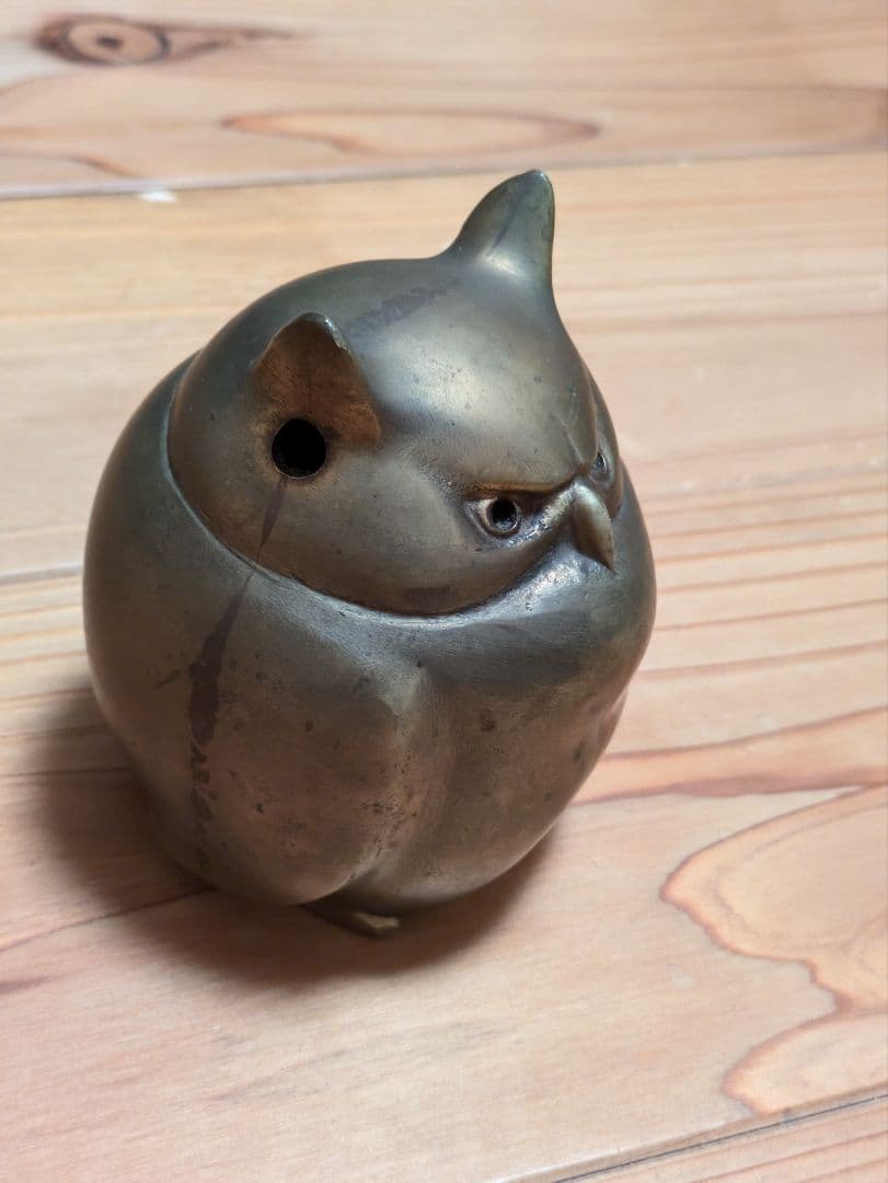 銅製 ふくろう香炉　米田美昭作
