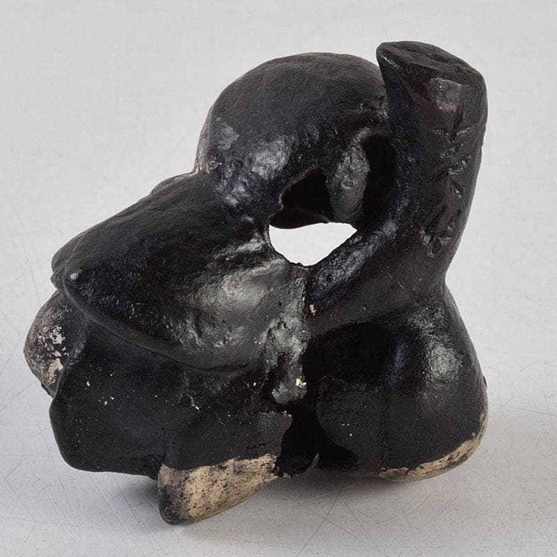 釜師　十三代　宮崎寒雉作　鋳銅　蓋置　共箱　V　9047